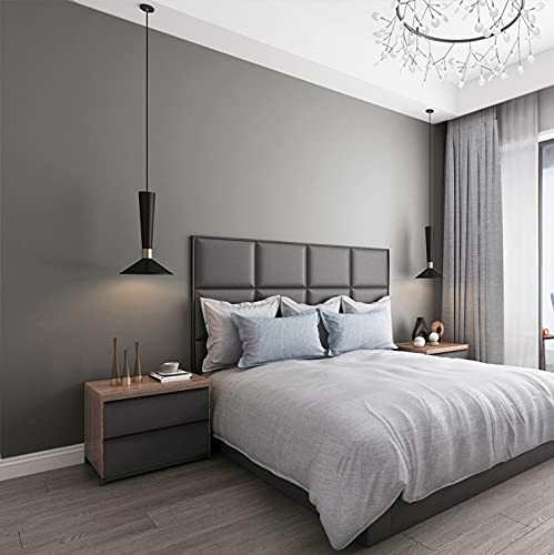 15.8" x400"Grey Wallpaper Self Adhesive Paper Film Peel and Stick Wallpaper - color: Dark Gray, size: 15.8" x 400"