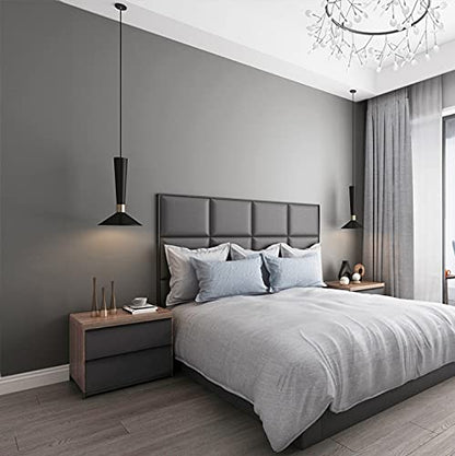 15.8" x400"Grey Wallpaper Self Adhesive Paper Film Peel and Stick Wallpaper - color: Dark Gray, size: 15.8" x 400"