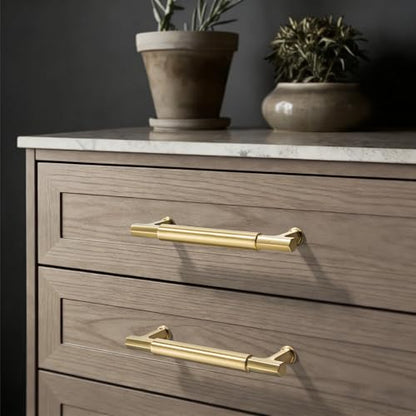 SAILING 10 Pack Cabinet Pulls-6.3 Inch/160mm Kitchen Cabinet Handles Champagne Bronze Cabinet Pulls for Bathroom Dresser Pulls Hardware Cabinet Handles SA10185 - color: Champagne Bronze, size: 6.3"(160mm)Hole Center-10Pcs