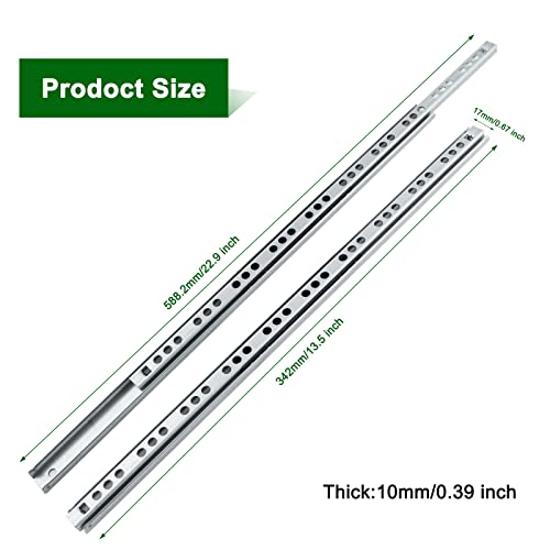 13.5 Inch Drawer Slides, 0.7" Wide, Pack of 12 - color: Style 2, size: 13.5" - 12PCS