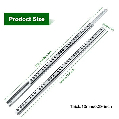 13.5 Inch Drawer Slides, 0.7" Wide, Pack of 12 - color: Style 2, size: 13.5" - 12PCS