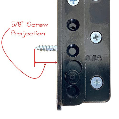 Set of 4 - No Mortise Bed Frame Brackets - Connects Headboard & Footboard to Side Rails - Screws & Instructions Included (Pack of 2) - size: Full (Pack of 2)