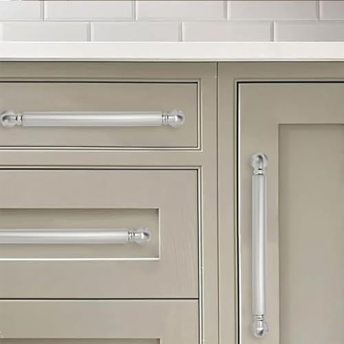khtumeware 2-Pack Brushed Satin Nickel Heavy-Duty Solid Cabinet Pulls, 3-1/2 Inch (89mm) Hole Center, Drawer Pulls, Cabinet Hardware, Suitable for Kitchen Cabinets, Bathrooms and Dressers - color: Brushed Satin Nickel, size: 3-1/2 Inch(89mm)Hole Center