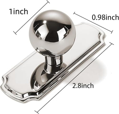khtumeware 10-Pack Heavy Duty Solid Backplate for Cabinet Knobs Polished Nickel Drawer Knobs with Backplate Suitable for Dresser and Kitchen Cabinet Hardware. - color: Polished Nickel