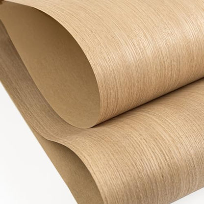 Extra-Wide Natural White Oak (Straight Grain) Veneer Sheets - Perfect for DIY Speaker Renovation and Furniture Restoration - Unfinished Wooden Sticker - 23 x 98 Inch