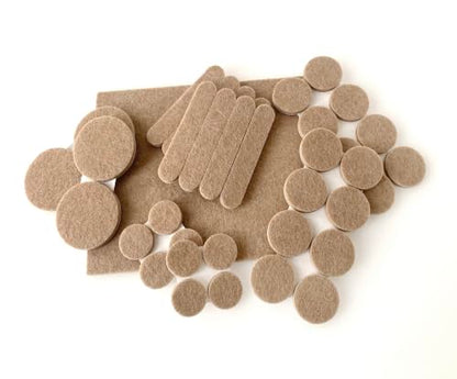Slipstick GorillaFelt Premium Felt Furniture Pads/Floor Protector Variety Pack (37 Pieces) Self Stick Furniture Felt Protection Pads, Safe on All Hard Surfaces, Beige - size: Assorted 37 PCS Beige