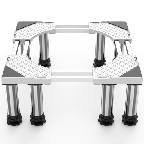 SEISSO Mini Fridge Stand Height 7"-8.6" for Appliance Width 18.8"-25.5" - size: Square Dual Tube with 8 Feet