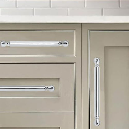 khtumeware 2-Pack Polished Chrome Heavy-Duty Solid Cabinet Pulls, 3-1/2 Inch (89mm) Hole Center, Drawer Pulls, Cabinet Hardware, Suitable for Kitchen Cabinets, Bathrooms and Dressers - color: Polished Chrome, size: 3-1/2 Inch(89mm)Hole Center