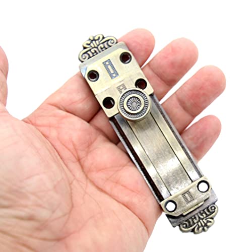 2 PCs Barrel Bolt Latch - Slide Door Lock Finished with Antique Brass Color with Screws, Length 4.3-in (11 cm) - size: Small