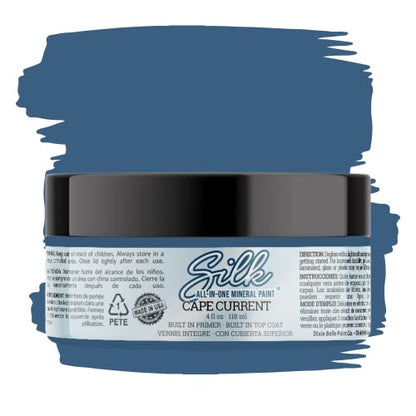 Dixie Belle Silk All-In-One Mineral Paint - Cape Current (4oz) - color: Cape Current, size: 4 Fl Oz (Pack of 1)