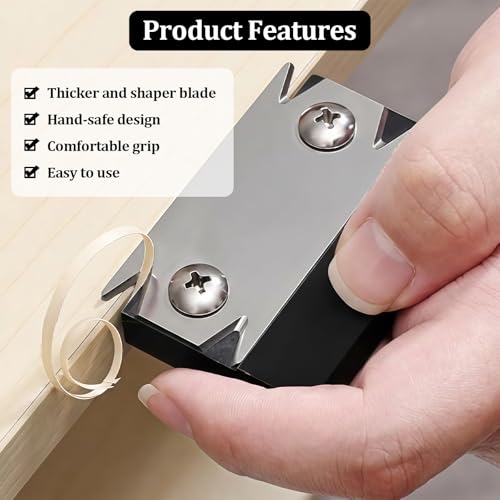 Edge Banding Trimmer,Blade Veneer Edge Trimmer for Woodworking,Hand Planer Edge Bander for Burrs,Edge Corner Planer,Wood Chamfering Fillet Scraper - size: 1 pcs