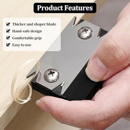 Edge Banding Trimmer,Blade Veneer Edge Trimmer for Woodworking,Hand Planer Edge Bander for Burrs,Edge Corner Planer,Wood Chamfering Fillet Scraper - size: 1 pcs