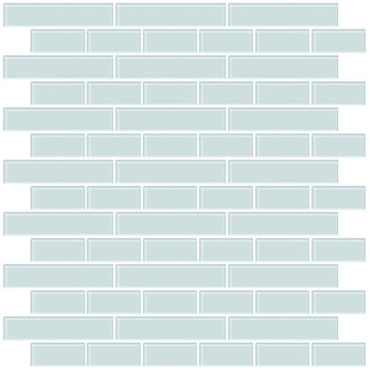 InHome Sea Glass Peel and Stick Backsplash Tiles, Blue, 10.5 in x 10.5 in