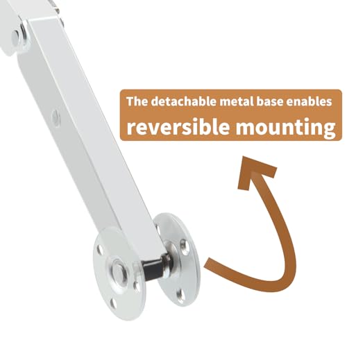 2 Pack | 150N Gas Strut Spring Hinges for Heavy Lids to Keep Stay, Slow Down and Soft Close, Hydraulic Hinges for Toy Box Chest, Bench, Toolbox and Basement Floor Door.