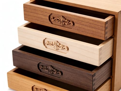 10 Pieces Little Wood Appliques and Onlays 4x4cm/1.57"x1.57" Unpaint Wooden Carvings Coner for Furniture Decorative Wooden DIY Carved Onlay for Mirror Bed Door Cabinet Wardrobe Furniture Decoration
