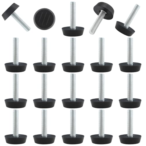 Zorfeter Threaded Furniture Adjustable Levelers, M6 x 25mm, 30 Pcs - size: M6 x 25mm