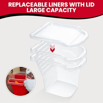 Mister Rui Handheld Paint Bucket and 4 Inch Roller Kit, 12 Piece - size: 4 Inch 12Pack