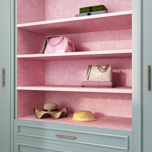 ReWallpaper Textured Blush Pink Wallpaper Peel and Stick Elegant Velvet Wallpaper 17.5inX23ft Self Adhesive Pink Velvet Contact Paper Liner for Jewelry Drawers DIY Crafts Removable Flocked Wall Paper - color: Pink Velvet, size: 17.5in x 23ft