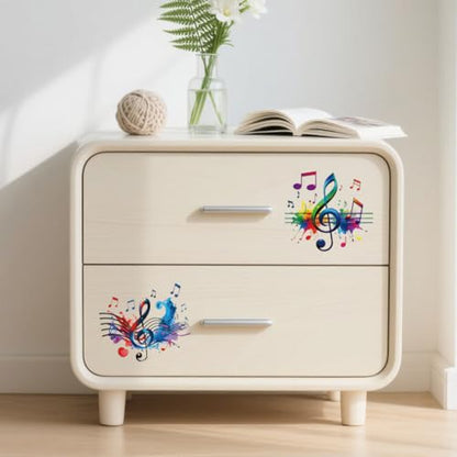 Peacoblue Colorful Music Notes Rub On Transfers for Craft, Transfer Sticker - style: Colorful Music Notes