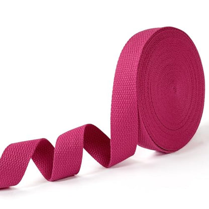 Rose Cotton Webbing 1in x 10Yards - color: Rose
