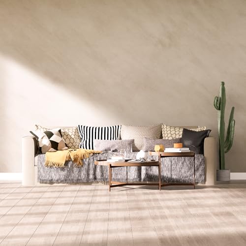 Bumoo Beige Limewash Peel and Stick Wallpaper 16" x 354"Concrete Cream and Ivory Contact Paper Self Adhesive Waterproof Matte Granite Wall Covering Vinyl Removable for Living Room Kitchen Bathroom Gym - size: 16" x 354"