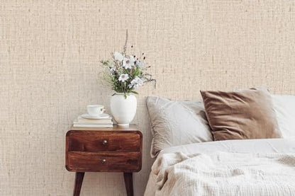 Beige Grasscloth Peel and Stick Wallpaper Textured 15.7in x 393.7in - color: Beige, size: 15.7" x 393.7"