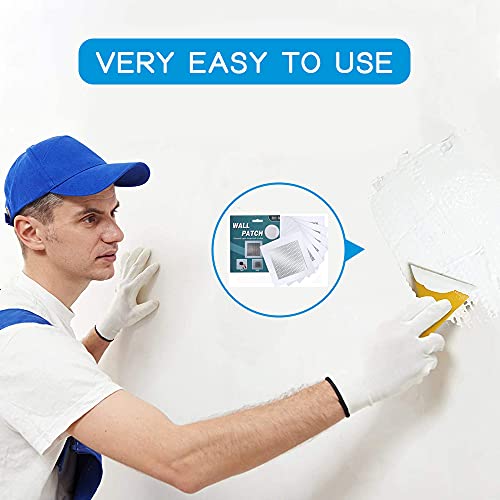 Drywall Repair Patch 6 Inch 6 Pack, Safe Mend Wall Repair Self Adhesive Fiberglass Wall Repair Patch Kit, Aluminum Metal Sheetrock Ceiling Dry Wall Patch (6"x 6") - color: 6*6 INCH