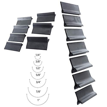 14Pcs Flexible Rubber Polishing Pad, Rubber Sanding Grips for Convex & Concave Profiles, Contour Detail Sanding Grip Pad for Woodworking, Automotive Refinishing & Crafts(Black)