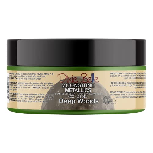 Dixie Belle Paint Company Moonshine Metallics - Deep Woods (4oz) - color: Deep Woods, style: 4 Fl Oz (Pack of 1)