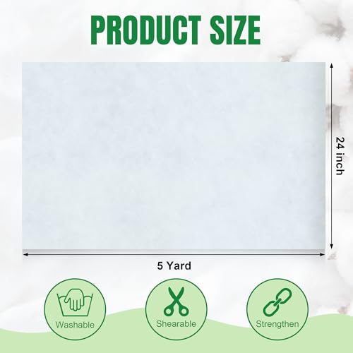 HOMBYS Upholstery Batting Medium Thick, Quilt Batting by The Roll, Dacron Upholstery for Keeping Your Cushion Fluffy (24in*5Yards) - size: 24in*5Yards