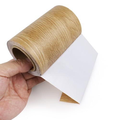 BOMEI PACK Wood Grain Repair Tape,Self Adhesive Repair Patch for Furniture, Floors, Cabinets, Windows, Doors, RV, Home Decor and DIY Projects (1, Coffee Oak, 4inch X 33ft)