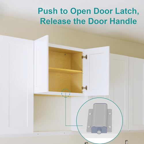 9 Pack Magnetic Push Open Cabinet Latch Heavy Duty Catch Hidden Door - size: 9 Pcs Single Push Latch