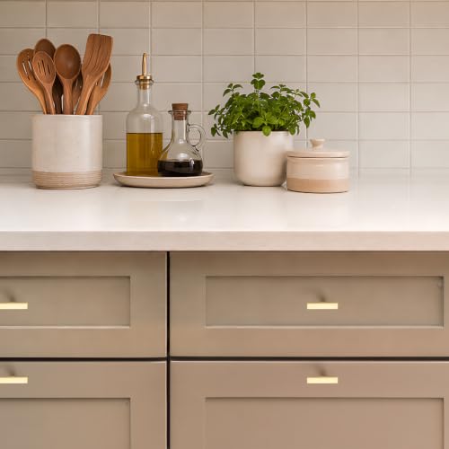 Ravinte Brushed Gold Cabinet Handles Solid Cabinet Pulls Single Hole 5 Pack - color: Brushed Gold, size: Single Hole