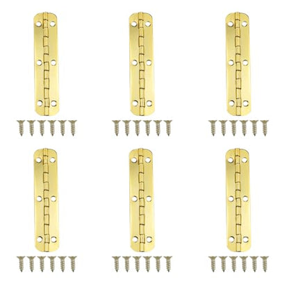 6 Pcs Small Piano Hinge, 2.56 in with Mounting Screws