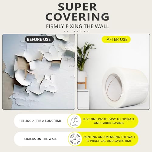 20" 100 Feet Drywall Joint Tape, Self-Adhesive Encrypted Fiberglass - size: 20" x 100ft