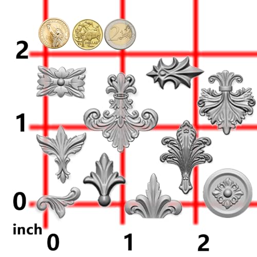 Baroque Medallion Mold for Polyclay Air Dry Clay Plaster - color: Medallion Scroll #4771