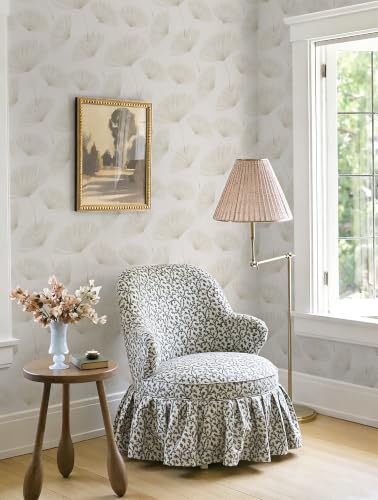Neutral Botanical Peel and Stick Wallpaper Modern Farmhouse Contact Paper - color: Neutral/Beige, size: 17.3" x 78.7"