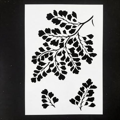 TIAMECH A4 Reusable Maidenhair Fern Leaf Stencil for Painting - color: Maidenhair Fern Leaf