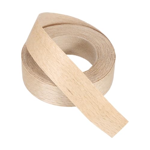 PATIKIL White Oak Edge Banding, 1-1/2 Inch x 25 ft Wood Veneer Tape Pre-glued Flexible Plywood Edge Banding with Hot Melt Adhesive for Furniture Restoration - color: White Oak, size: 1-1/2 Inch x 25 ft