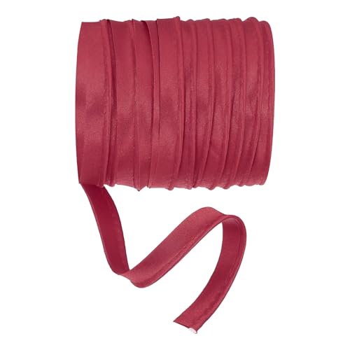 YELARXI Maxi Piping Bias Tape 5Yards Piping Trim with Cord Dark Red - color: Dark Red