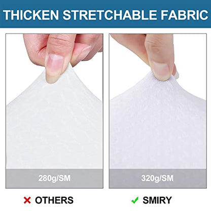 Smiry Waterproof Seat Covers for Dining Room Chairs, Set of 4 - color: White, size: Set of 4