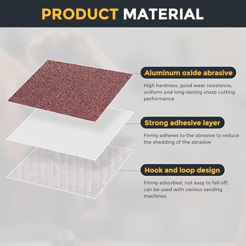 HARFINGTON 15 Pcs 8 Inch Sanding Discs 800 Grit Red Aluminum Oxide - size: 8 Inch(800 Grit)