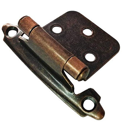 Traditional Cabinet Hinge Variable Overlay 10 Pack Oil Rubbed Red Bronze - size: Red Bronze