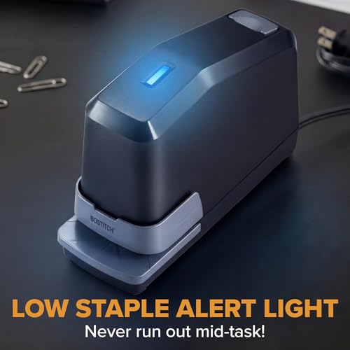 Bostitch Office Impulse Heavy Duty Electric Stapler Value Pack, 45 Sheet Capacity, Includes 5,000 Staples, No-Jam, Faster Stapling, Silver - size: 1-Pack