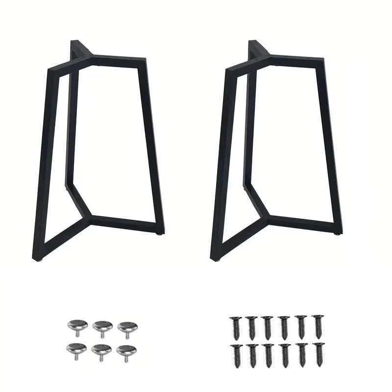 Metal Round Table Legs 16 Inch Metal Coffee Table Legs for Table,Furniture Leg, Set of 2,Black - color: 16" Table Legs 9, size: 16" X 11"