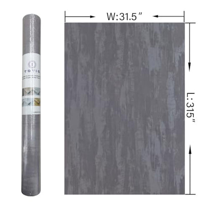 31.5x315inch Extra Wide Light Grey Concrete Wallpaper Peel and Stick Silver Grey Stained Contact Paper Matte Thick Self-adhesive Wall Paper Roll Waterproof Furniture Sticker Modern Industrial Style - color: Light Gray, size: 31.5" x 315"