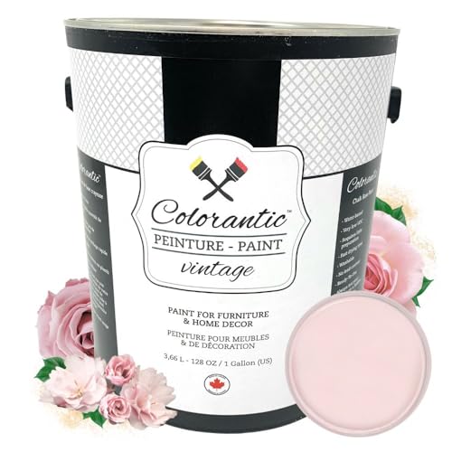 Colorantic | DUSTY ROSE Chalk Paint for Furniture Painting DIY- Multi-Surface All-in-One Craft Paint | OLD PINK Decorative Painting for Wood (128 oz Gallon) - color: Dusty Rose, size: 128 Fl Oz (Pack of 1)