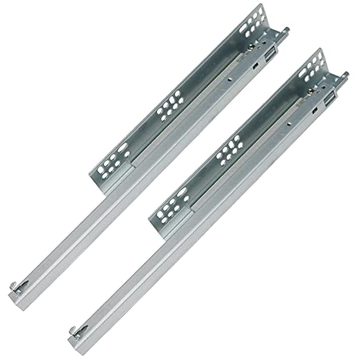URBEST Drawer Slide,Under-Mount Concealed Self Soft Close Under，Concealed Cabinet Furniture Drawer Runners (18 Inch) - size: 18 Inch