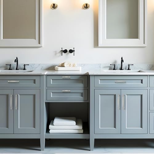 HOME EDIT Brushed Nickel Cabinet Handles 3 Inch Pulls 5 Pack - color: Brushed Nickel, size: 3 inches Hole Center