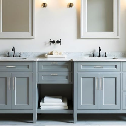 HOME EDIT Brushed Nickel Cabinet Handles 3-1/2 Inch Pulls 5 Pack - color: Brushed Nickel, size: 3-1/2 inches Hole Center